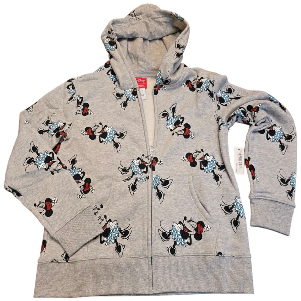 🏷️NWT - Girl's DISNEY - Amazon Essentials Minnie Mouse Zip-Up Hoodie sz 12 NWT